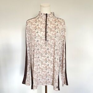 Kerrits Ice Fil UV Riding Horse Shirt Womens 1X Quarter Zip Equestrian Mesh Top